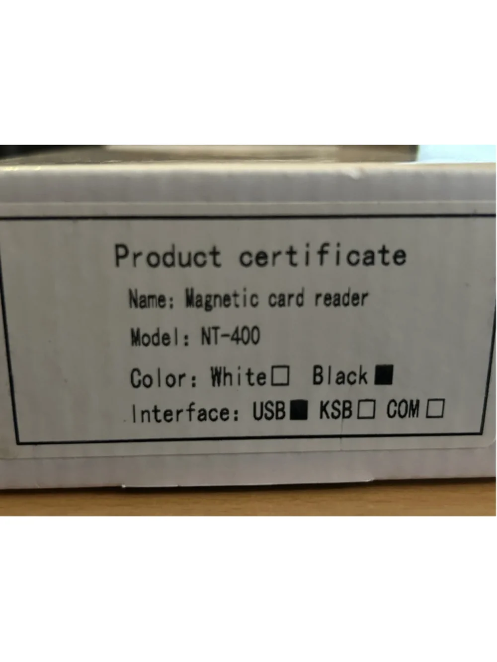 Magnetic USB Credit Card Reader NT-400 Black Plugs In